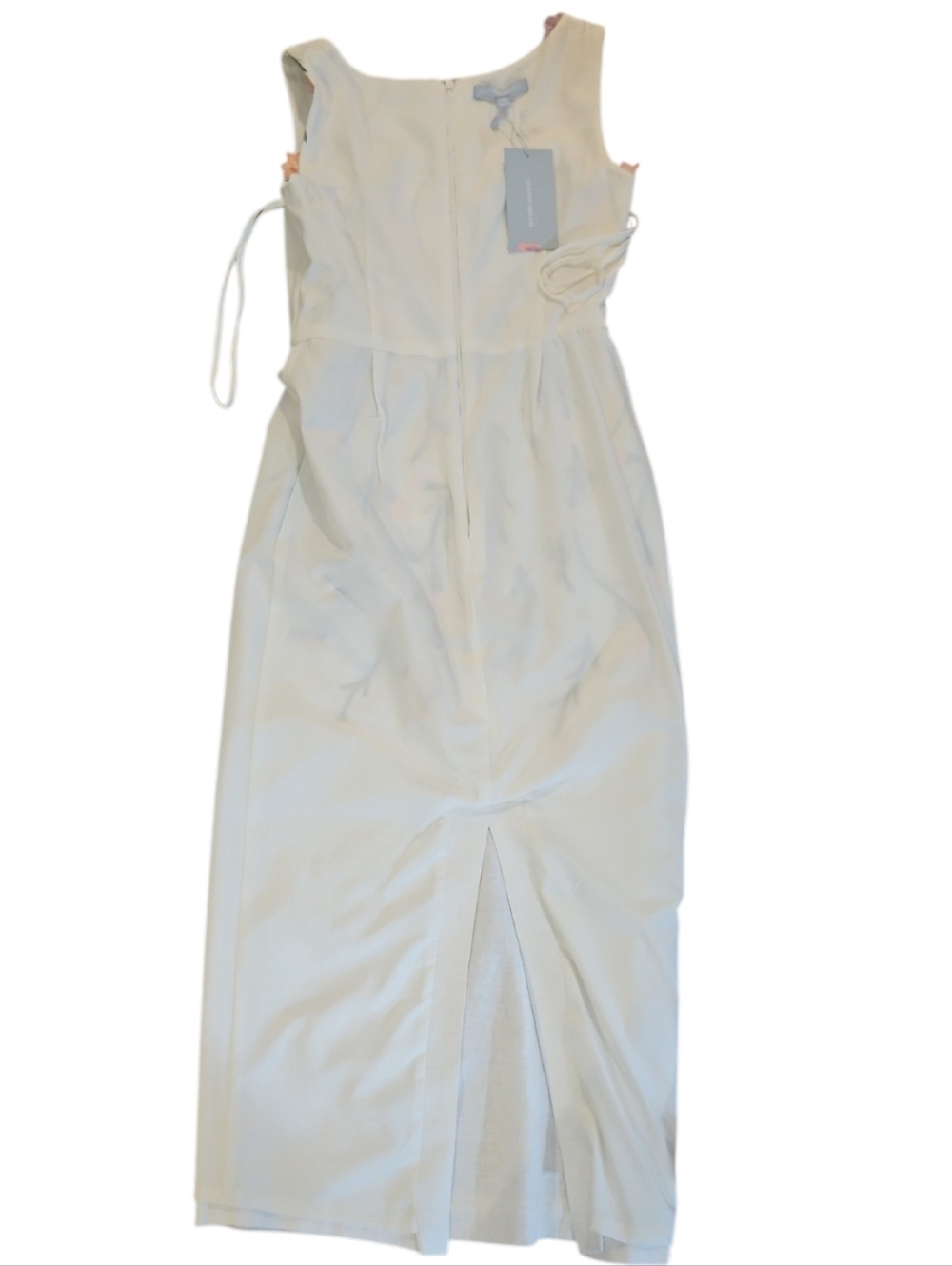 NWT Antonio Melani Halo Floral Embroidered Linen Midi Dress Ivory sz 4 $ 10 - Picture 9 of 12